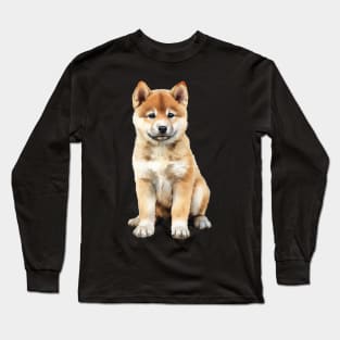 Puppy Akita Inu Long Sleeve T-Shirt
